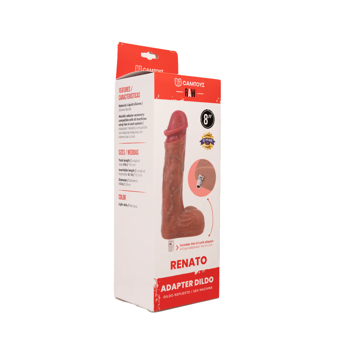 Renato Dildo Ultrarealista con Adaptador Sex Machine Lovense - Image 5